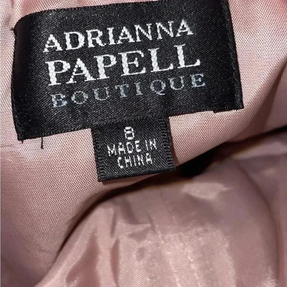 Adriana Papell Navy strapless gown, size 8 - Picture 4 of 8